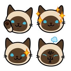 LINE絵文字｜ねこねこ絵文字シリーズ | ユニコスタンプ | LINE