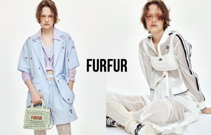 FURFUR×foxy illustrations】ラインストーンスウェット USAGI ONLINE限定】【FURFUR×foxy illustrations】ライン