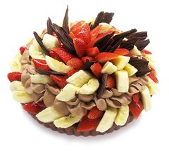 いちごとバナナのチョコケーキ | Cafe comme ca | LINE Official