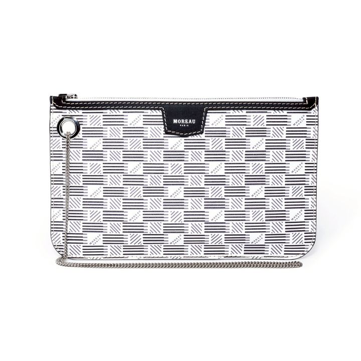 美品 MOREAU PARIS トートバッグ セレスタン ホワイト グレー