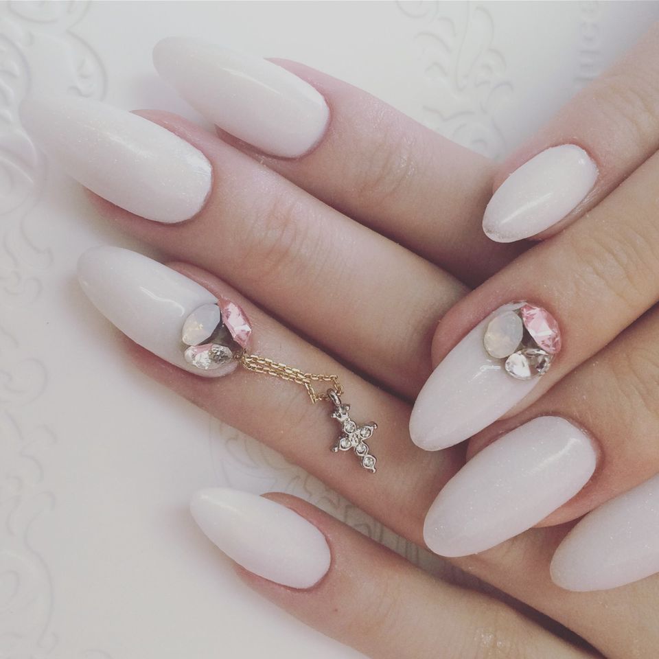 アクリル・スカルプチュア ワンカラー+vカット飾り | K's jewel