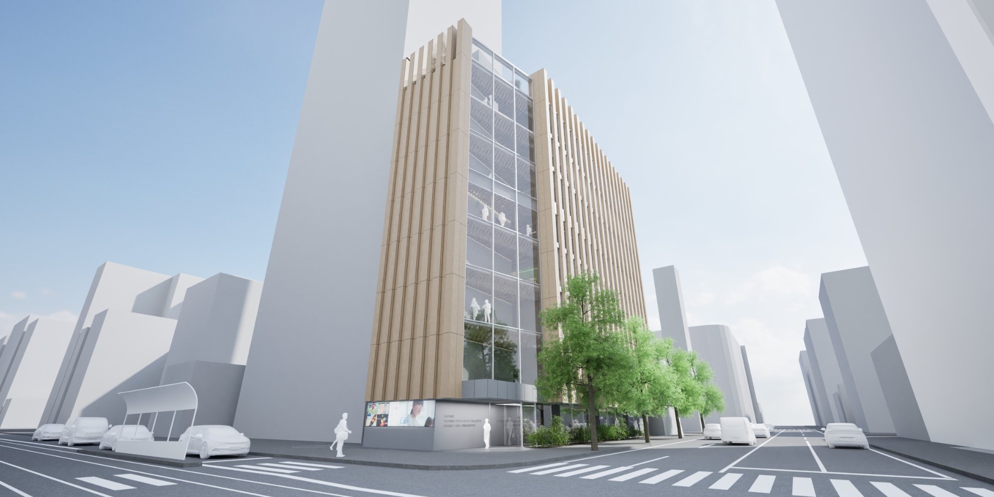 校舎建築中