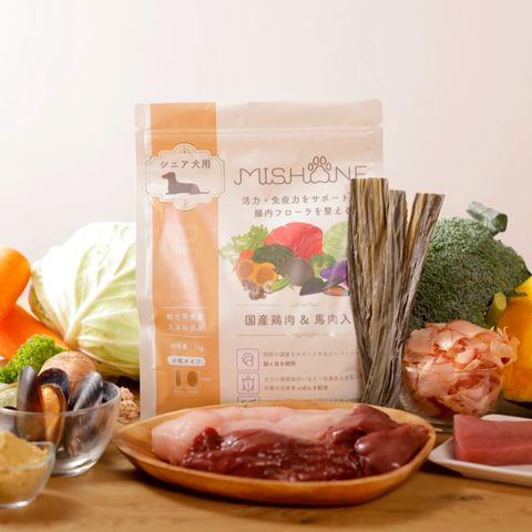 ミシュワン.ドライ.プレミアムフード MISHONE ミシュワン シニア犬用 鶏肉＆馬肉入り プレミアム