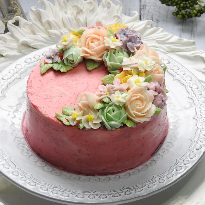 フラワーモンブラン(ケーキ) 動画レッスン フラワーモンブラン